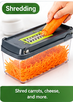 Shredding - Shred carrots, cheese, and more