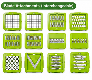 Blade Attachments Interchangeable - 12 blade options
